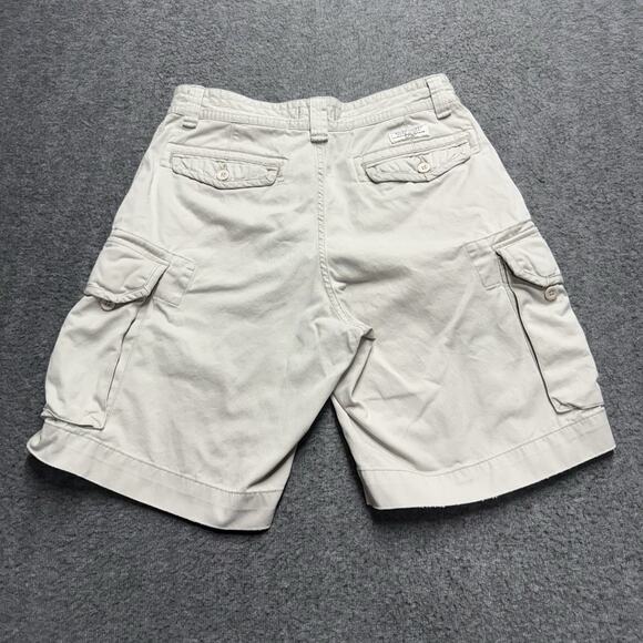 Polo Ralph Lauren Cargo Shorts Men's 33 Khaki Beige Classic Cotton 9" Inseam - Picture 4 of 8